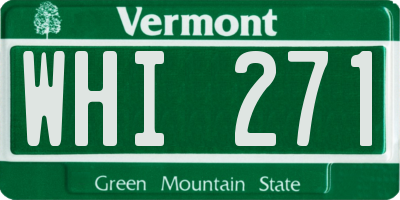 VT license plate WHI271