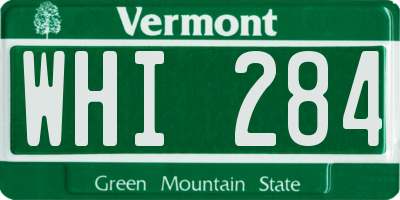 VT license plate WHI284