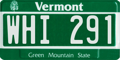 VT license plate WHI291