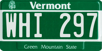 VT license plate WHI297