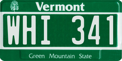 VT license plate WHI341