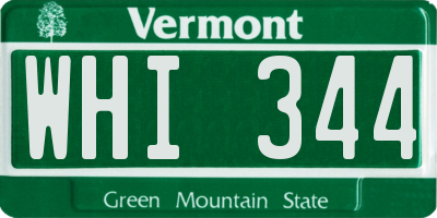 VT license plate WHI344