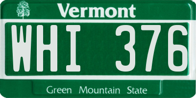 VT license plate WHI376