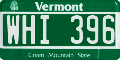 VT license plate WHI396