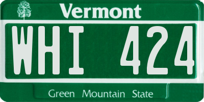 VT license plate WHI424