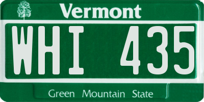 VT license plate WHI435