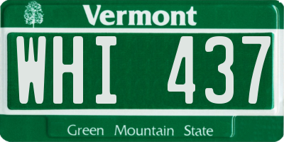 VT license plate WHI437