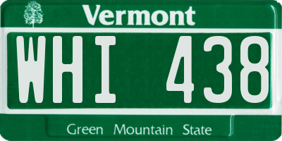 VT license plate WHI438