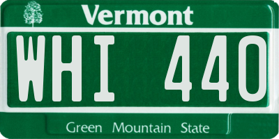 VT license plate WHI440
