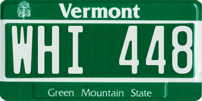 VT license plate WHI448