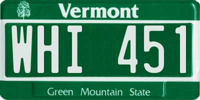 VT license plate WHI451