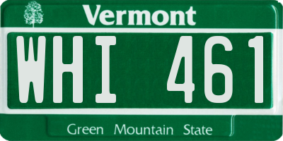 VT license plate WHI461