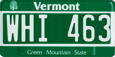 VT license plate WHI463