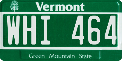 VT license plate WHI464