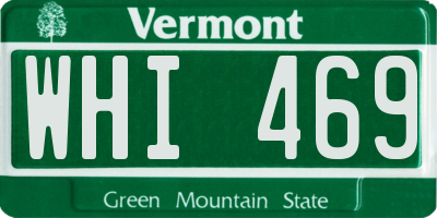 VT license plate WHI469