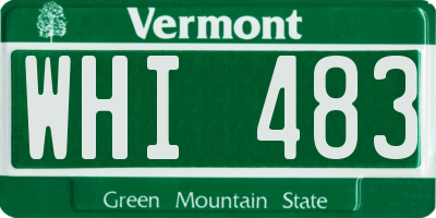 VT license plate WHI483