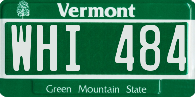 VT license plate WHI484