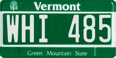 VT license plate WHI485