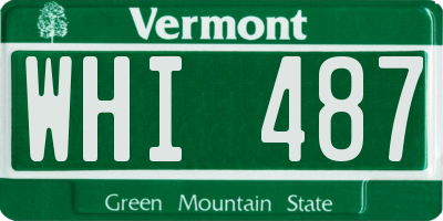 VT license plate WHI487