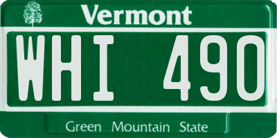 VT license plate WHI490