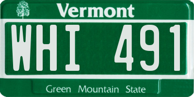 VT license plate WHI491