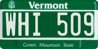 VT license plate WHI509