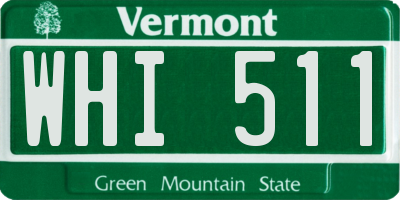 VT license plate WHI511