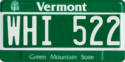 VT license plate WHI522