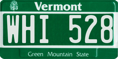 VT license plate WHI528
