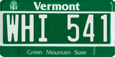 VT license plate WHI541