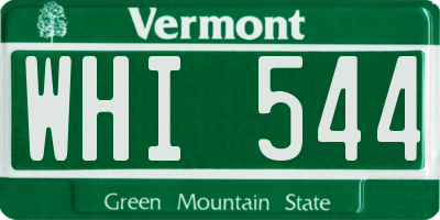 VT license plate WHI544