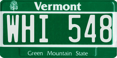 VT license plate WHI548