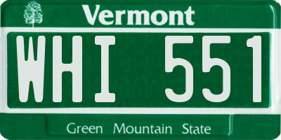 VT license plate WHI551