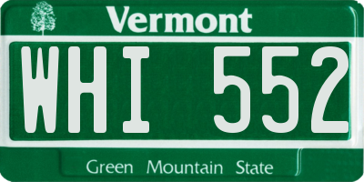 VT license plate WHI552