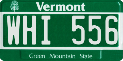 VT license plate WHI556