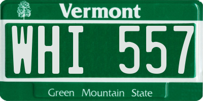 VT license plate WHI557