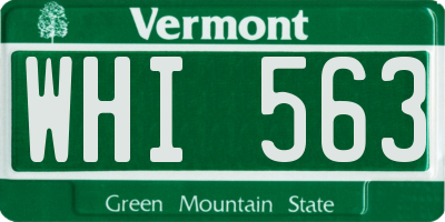 VT license plate WHI563