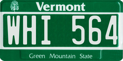 VT license plate WHI564