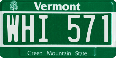 VT license plate WHI571
