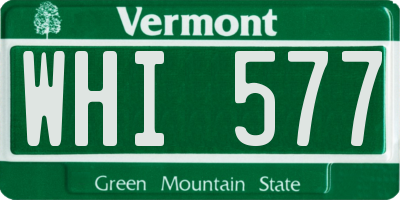 VT license plate WHI577