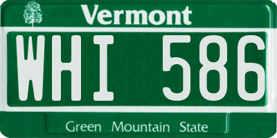VT license plate WHI586