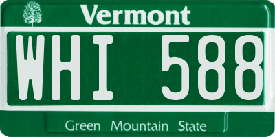 VT license plate WHI588