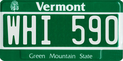 VT license plate WHI590