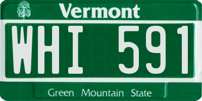 VT license plate WHI591