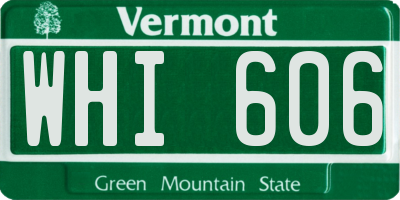VT license plate WHI606