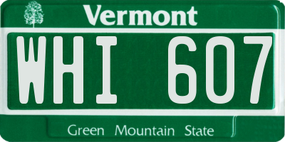 VT license plate WHI607