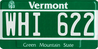 VT license plate WHI622