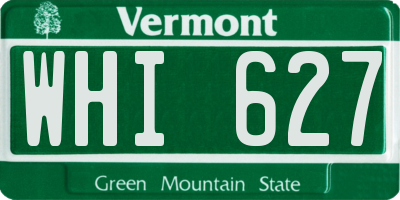 VT license plate WHI627