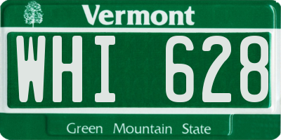 VT license plate WHI628