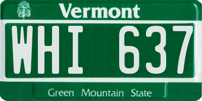 VT license plate WHI637